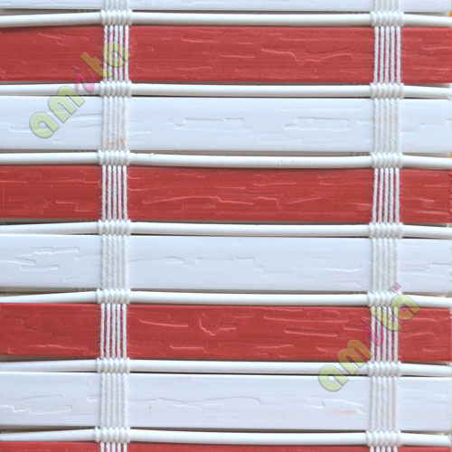 White and red color stripes PVC blinds